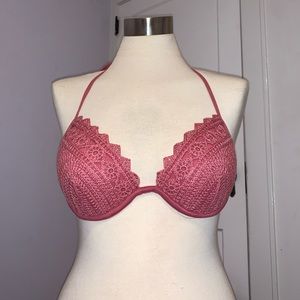 shade & shore pink bikini top push-up size 36 B